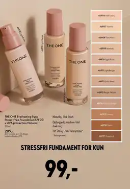 Oriflame THE ONE Everlasting Sync Stress-Free Foundation SPF 20 + UVA protection Natural tilbud