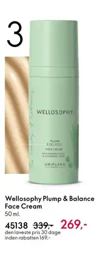 Oriflame Wellosophy Plump & Balance Face Cream tilbud