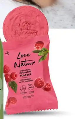 Oriflame Love Nature Energising Exfoliating Soap Bar with Organic Mint & Raspberry tilbud