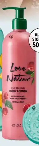 Oriflame Love Nature Energising Body Lotion with Organic Mint & Raspberry tilbud