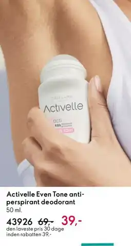 Oriflame Activelle Even Tone anti- perspirant deodorant tilbud