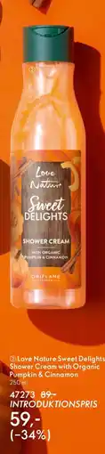 Oriflame Love Nature Sweet Delights Shower Cream with Organic Pumpkin & Cinnamon tilbud