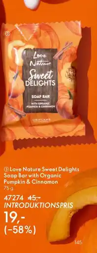 Oriflame Love Nature Sweet Delights Soap Bar with Organic Pumpkin & Cinnamon tilbud