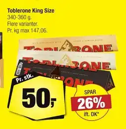Calle Toblerone King Size, DKK 50 tilbud