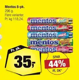 Calle Mentos 8-pk, DKK 35 tilbud