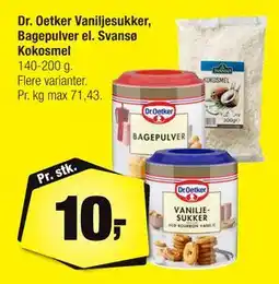 Calle Dr. Oetker Vaniljesukker, Bagepulver el. Svansø Kokosmel, DKK 10 tilbud