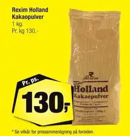 Calle Rexim Holland Kakaopulver, DKK 130 tilbud