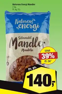 Calle Naturens Energi Mandler, DKK 140 tilbud
