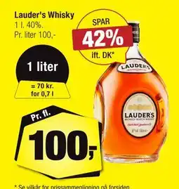 Calle Lauder's Whisky, DKK 100 tilbud