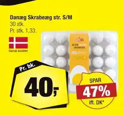 Calle Danæg Skrabeæg str. S/M, DKK 40 tilbud