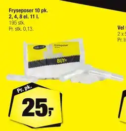 Calle Fryseposer 10 pk. 2, 4, 8 el. 11 l, DKK 25 tilbud