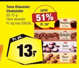 Calle Toms Klassiske Chokolader, DKK 13 tilbud