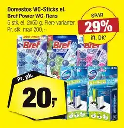Calle Domestos WC-Sticks el. Bref Power WC-Rens, DKK 20 tilbud