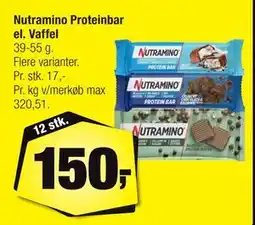 Calle Nutramino Proteinbar el. Vaffel, DKK 150 tilbud