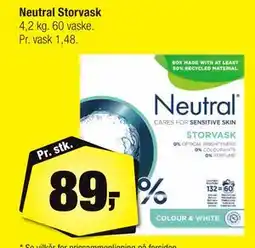 Calle Neutral Storvask, DKK 89 tilbud