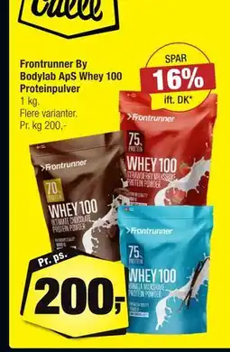 Calle Frontrunner By Bodylab ApS Whey 100 Proteinpulver, DKK 200 tilbud