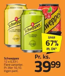 Fleggaard Schweppes, DKK 39.99 tilbud