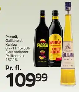 Fleggaard Passoã, Galliano el. Kahlua, DKK 109.99 tilbud