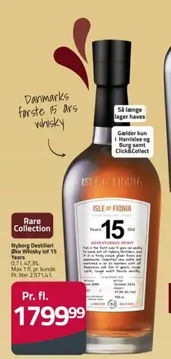 Fleggaard Nyborg Destilleri Øko Whisky Iof 15 Years, DKK 1799.99 tilbud