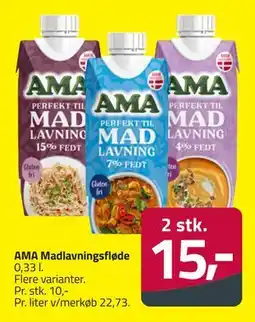Fleggaard AMA Madlavningsfløde, DKK 15 tilbud