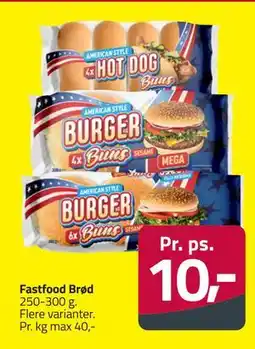Fleggaard Fastfood Brød, DKK 10 tilbud