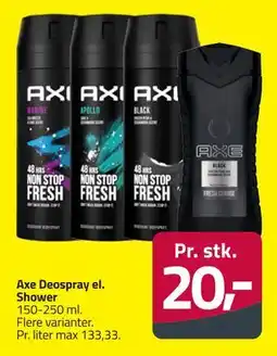 Fleggaard Axe Deospray el. Shower, DKK 20 tilbud