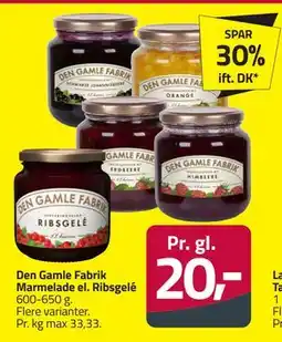 Fleggaard Den Gamle Fabrik Marmelade el. Ribsgelé, DKK 20 tilbud