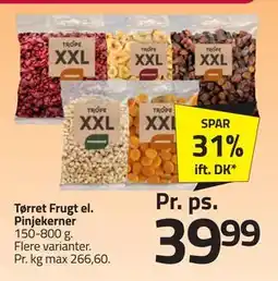 Fleggaard Tørret Frugt el. Pinjekerner, DKK 39.99 tilbud