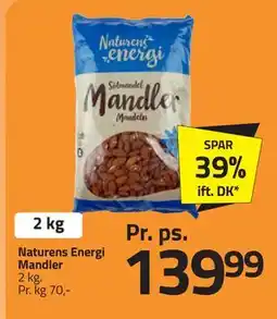 Fleggaard Naturens Energi Mandler, DKK 139.99 tilbud