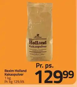 Fleggaard Rexim Holland Kakaopulver, DKK 129.99 tilbud