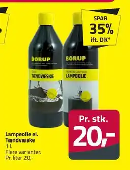 Fleggaard Lampeolie el. Tændvæske, DKK 20 tilbud