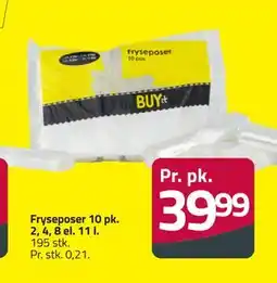 Fleggaard Fryseposer 10 pk. 2, 4, 8 el. 11 l., DKK 39.99 tilbud