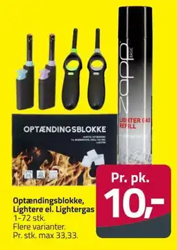 Fleggaard Optændingsblokke, Lightere el. Lightergas, DKK 10 tilbud