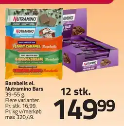 Fleggaard Barebells el. Nutramino Bars, DKK 149.99 tilbud