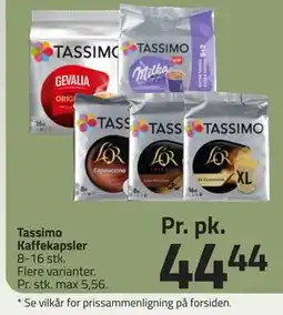 Fleggaard Tassimo Kaffekapsler, DKK 44.44 tilbud
