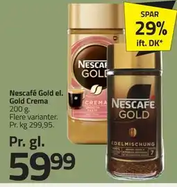 Fleggaard Nescafé Gold el. Gold Crema, DKK 59.99 tilbud