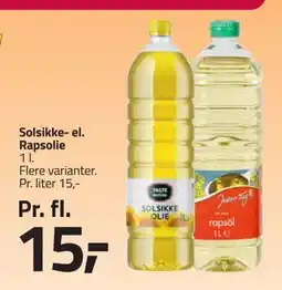 Fleggaard Solsikke- el. Rapsolie, DKK 15 tilbud