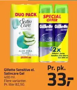 Fleggaard Gillette Sensitive el. Satincare Gel, DKK 33 tilbud