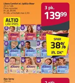 Fleggaard Libero Comfort el. Up&Go Bleer, DKK 139.99 tilbud