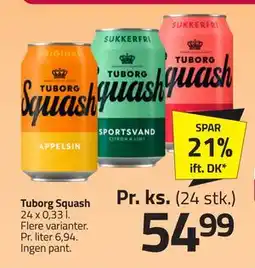 Fleggaard Tuborg Squash, DKK 54.99 tilbud