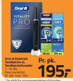 Fleggaard Oral-B Elektrisk Tandbørste el. Tandbørstehoveder, DKK 195 tilbud
