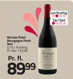 Fleggaard Nicolas Potel Bourgogne Pinot Noir, DKK 89.99 tilbud