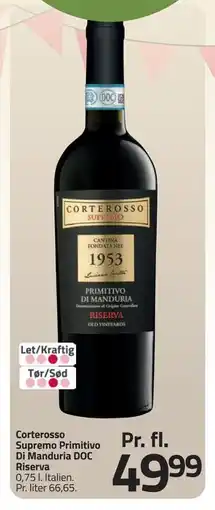 Fleggaard Corterosso Supremo Primitivo Di Manduria DOC Riserva, DKK 49.99 tilbud