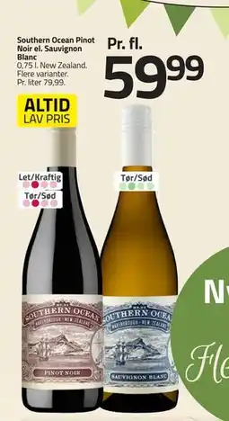 Fleggaard Southern Ocean Pinot Noir el. Sauvignon Blanc, DKK 59.99 tilbud