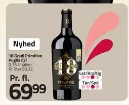 Fleggaard 18 Gradi Primitivo Puglia IGT, DKK 69.99 tilbud