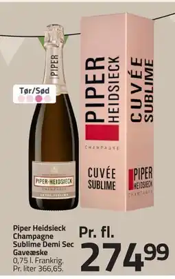 Fleggaard Piper Heidsieck Champagne Sublime Demi Sec Gaveæske, DKK 274.99 tilbud