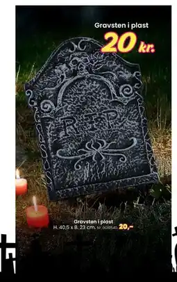 Hi five Gravsten i plast, DKK 20 tilbud