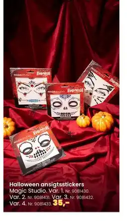 Hi five Halloween ansigtsstickers, DKK 35 tilbud