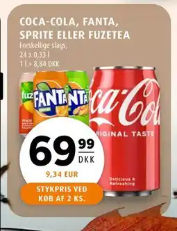 Scandinavian Park COCA-COLA, FANTA, SPRITE ELLER FUZETEA, DKK 69.99 tilbud