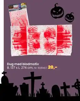 Hi five Dug med blodmotiv, DKK 20 tilbud